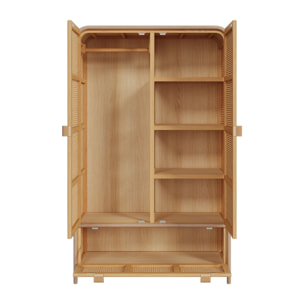 Armoire en bois massif de pin et de teck - Alata