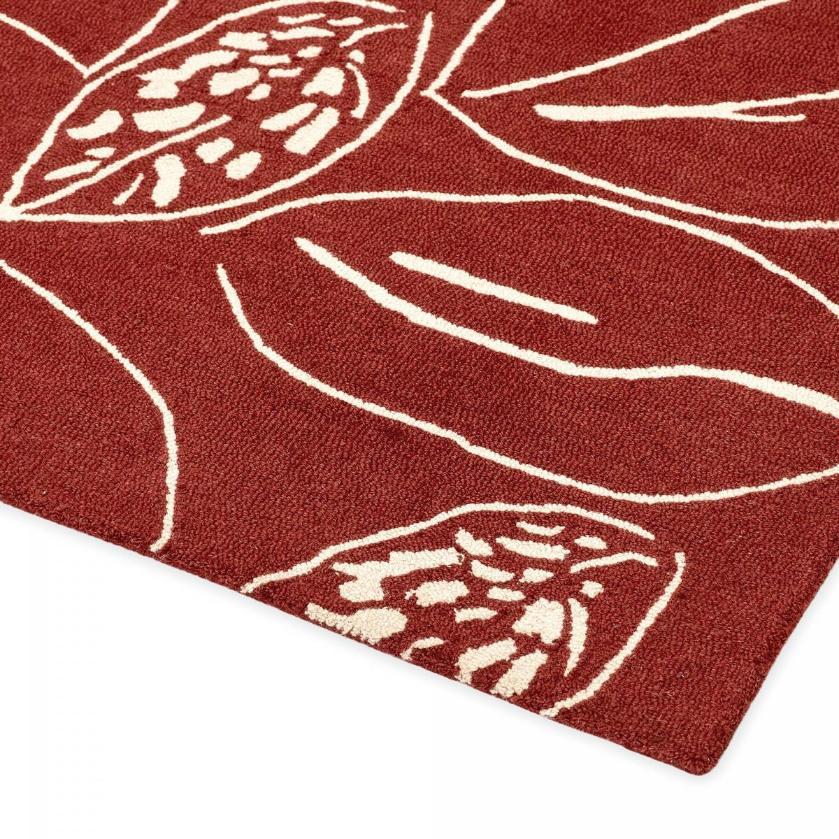 Tapis salon et chambre fait à la main en laine motif floral CHICDOUE