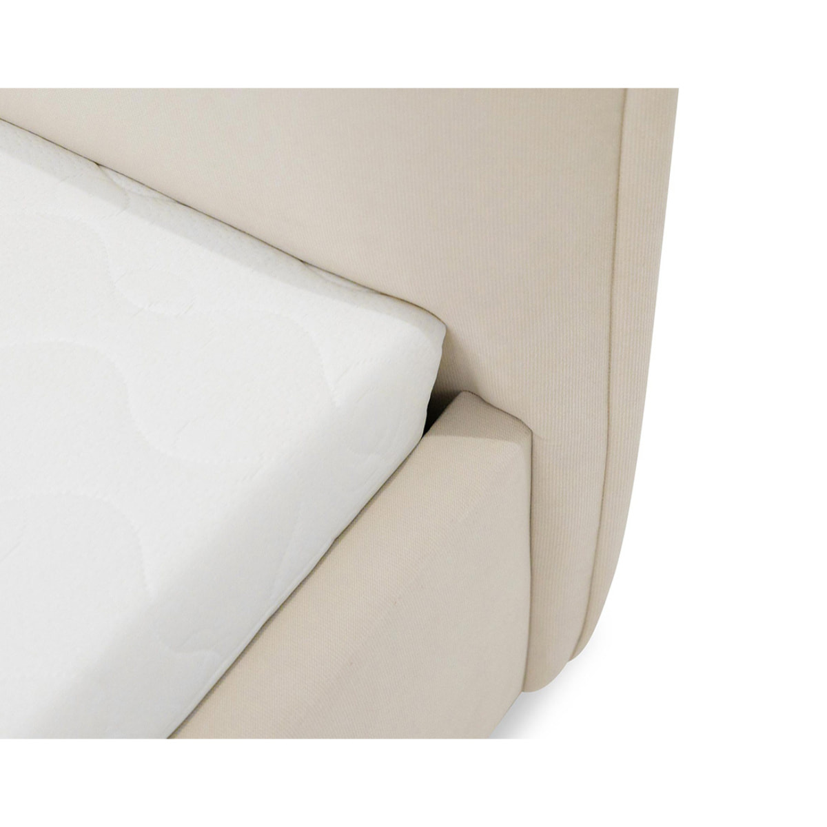 John - lit coffre - 180x200 cm - en velours - sommier inclus - Beige