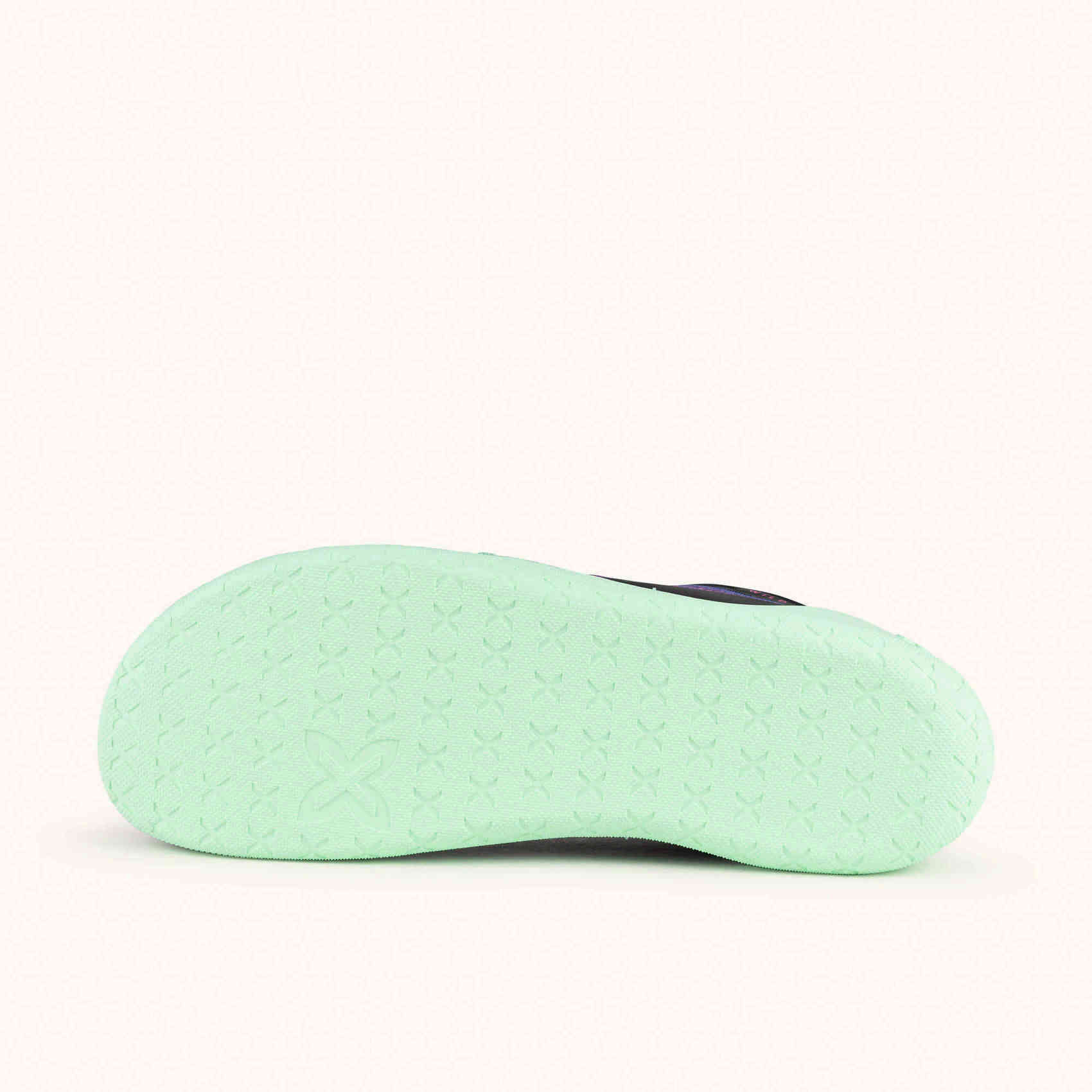 MUNICH FREESTEP 08 Zapatillas Wild Feet "Barefoot" negro y púrpura con suela verde menta