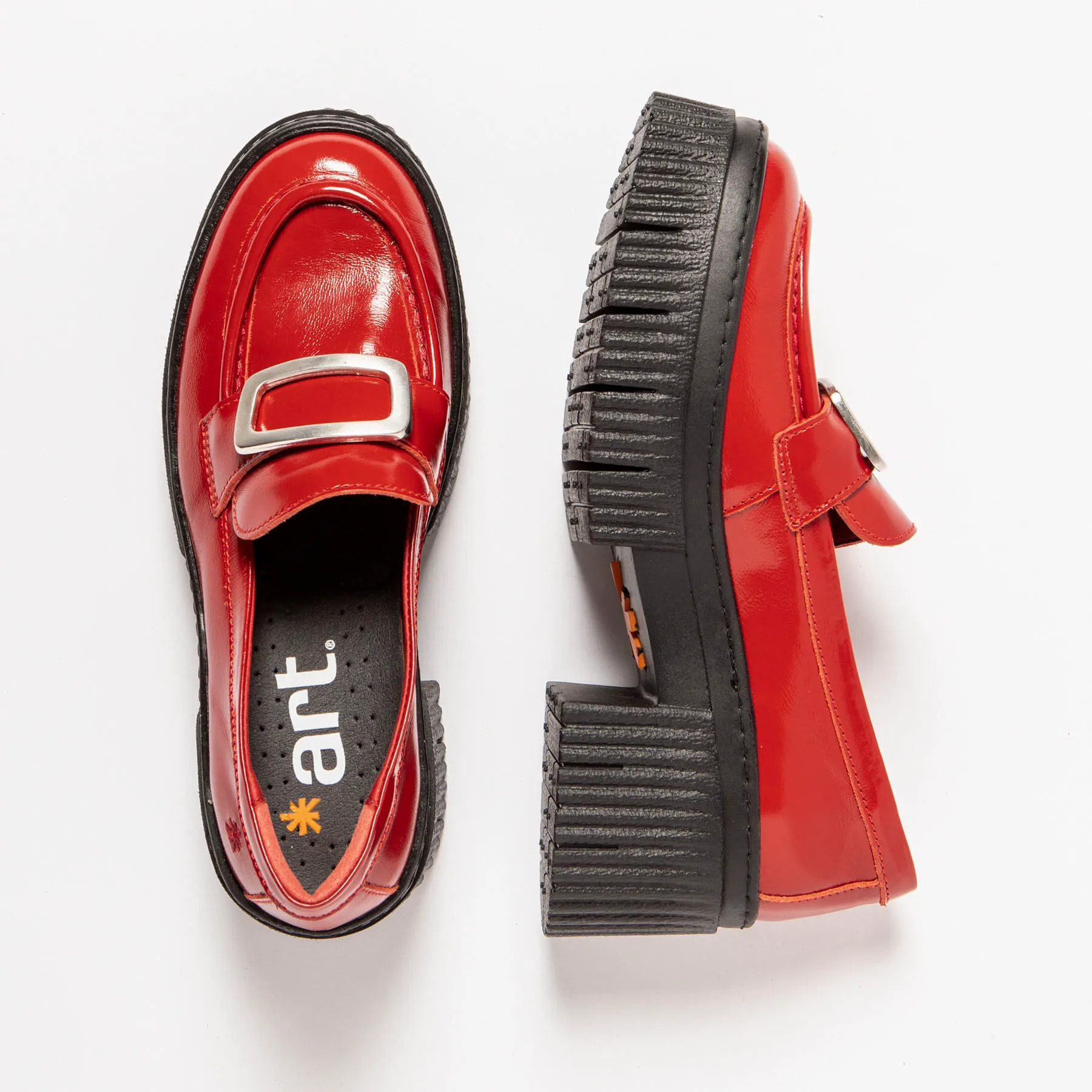 Zapatos con tacón 1372 NAPPA SHINNY RED/YORK color Red