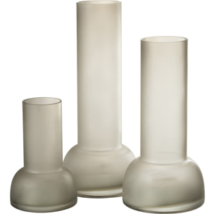 J-Line chandelier/vase Yara - verre - gris - large - 38 cm de hauteur