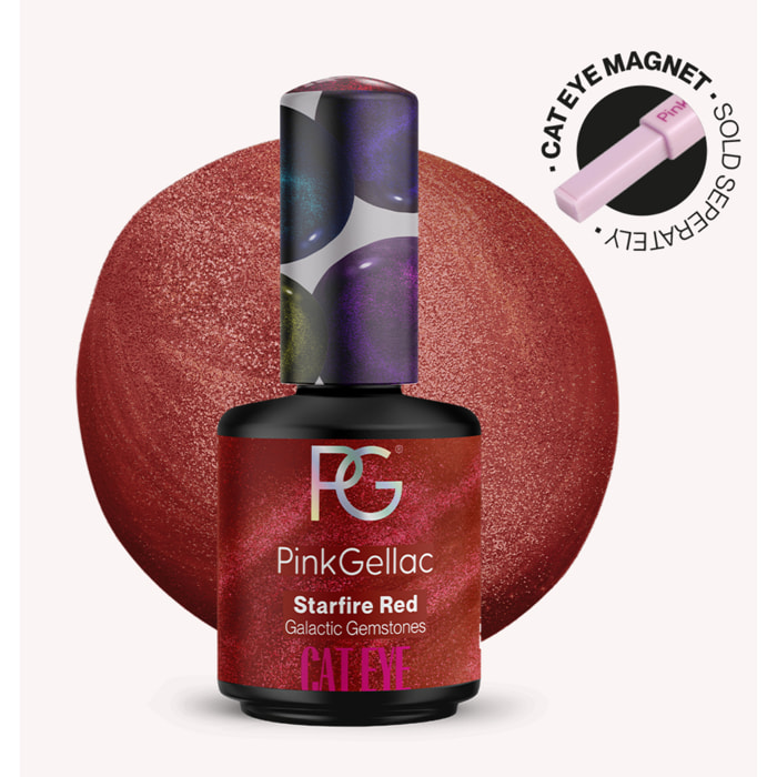 Vernis semi-permanent - Cat Eye Starfire Red - 15 ml