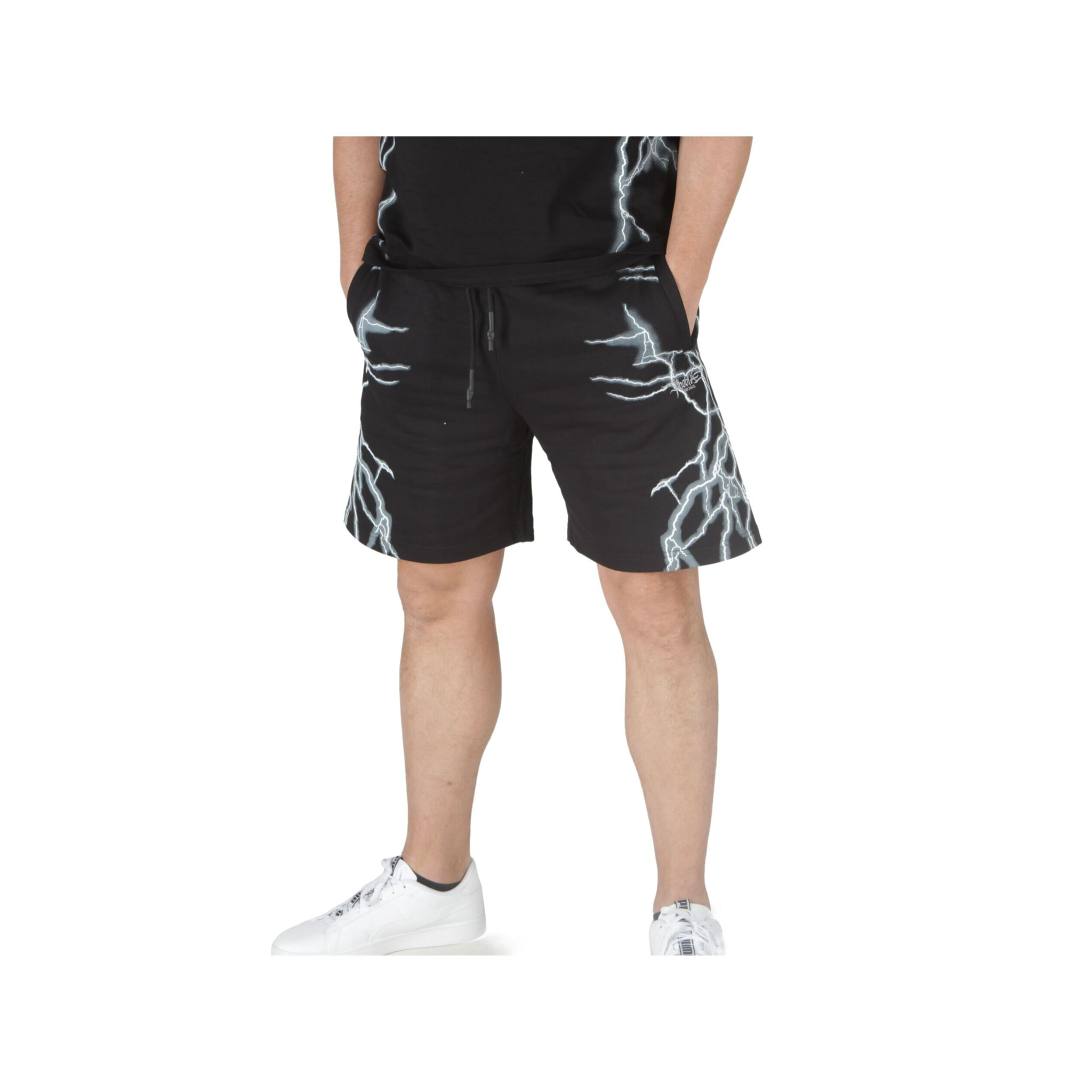 Pantaloni Phobia Archive Black Shorts Lateral White Lightning Nero