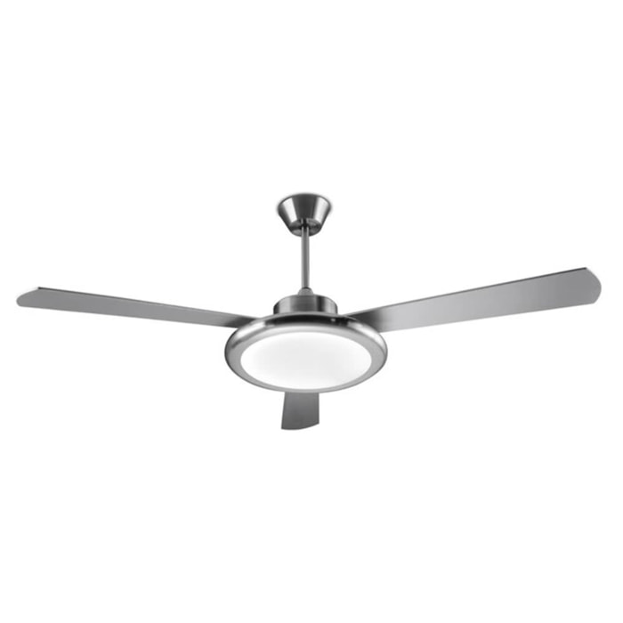 Forlight Ventilador de techo ip20 bahia led 24.4w blanco cálido - 3000k on-off níquel satinado w