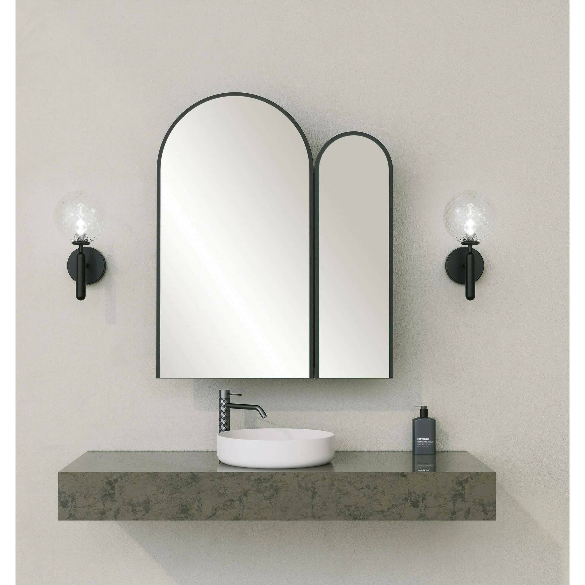 Mobile sottolavabo Paramaribo, Mobiletto da bagno, Contenitore porta lavabo, Armadio per lavandino, 50x12h45 cm, Nero