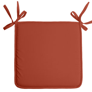 Galette de chaise unie aux multiples couleurs - Terracotta