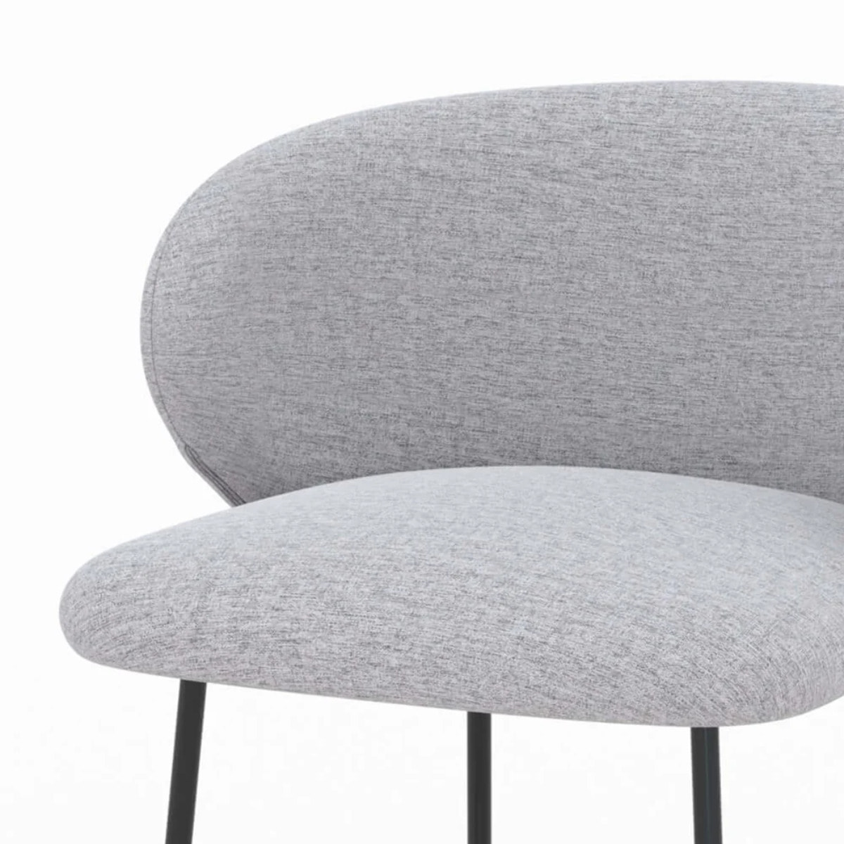 Lot de 2 chaises pour îlot central en tissu gris clair 67 cm - Victoria