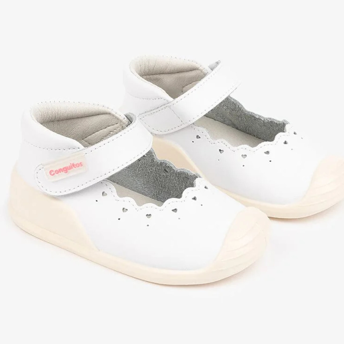 Mary Janes Blancas Primeros Pasos del Bebé Waves