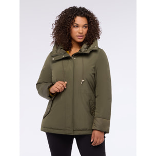Fiorella Rubino - Parka con cappuccio peluches - Verde militare