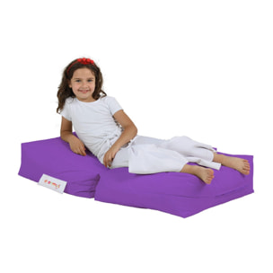 Sillón + puf para niños para exteriores morado