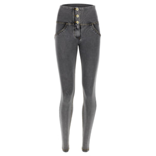 Jeggings push up WR.UP® superskinny vita alta con bottoni