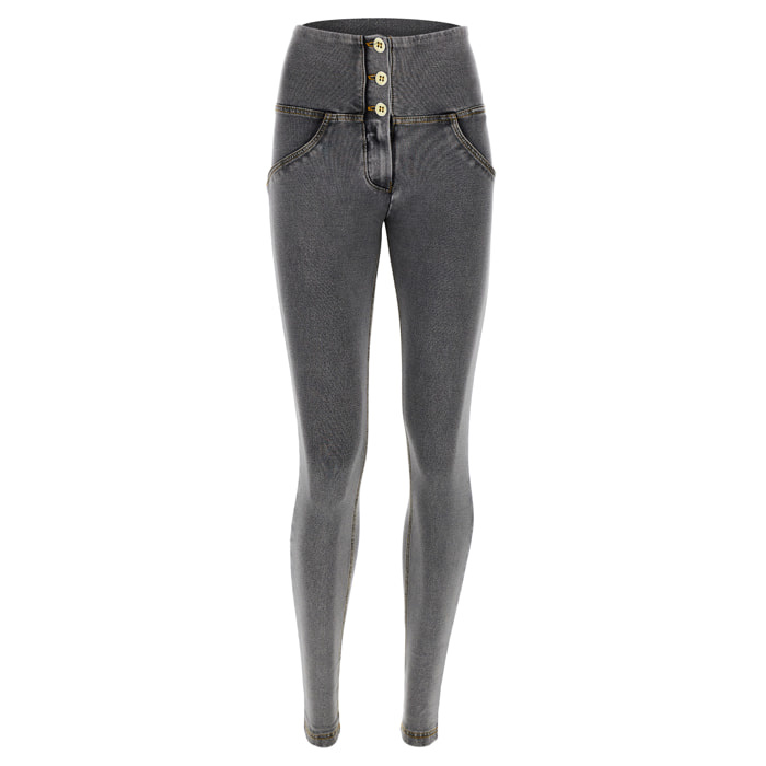 Jeggings push up WR.UP® superskinny vita alta con bottoni