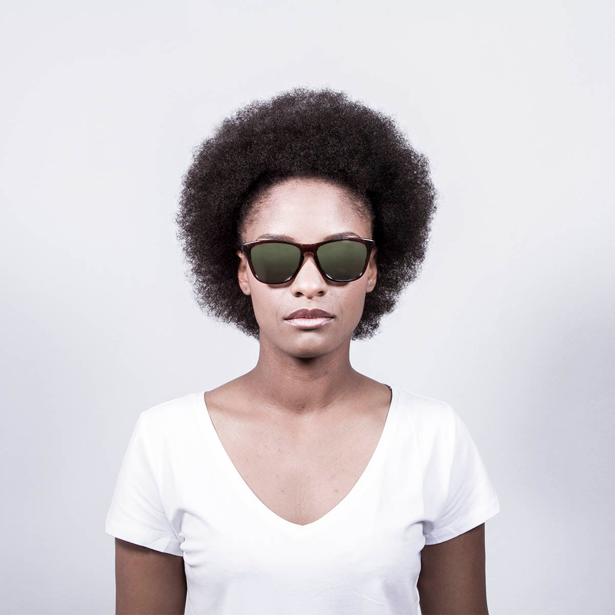 Gafas de sol OCEAN SEA - Frente marrón transparente con brazo verde transparente con revo amarillo