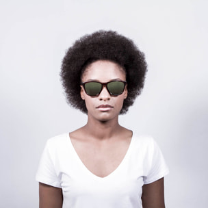 Gafas de sol OCEAN SEA - Frente marrón transparente con brazo verde transparente con revo amarillo