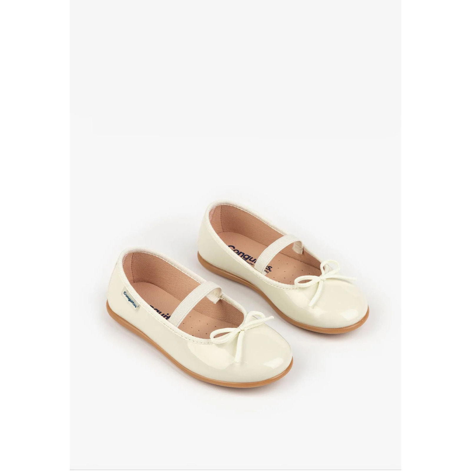 Bailarinas básicas blancas de charol para niña