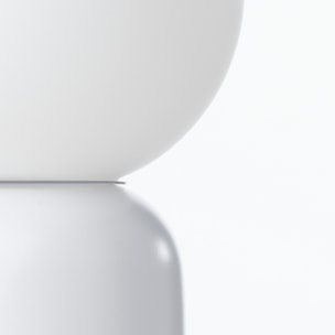 Lampe à poser Tomasucci CLIP, en céramique et verre, blanc, 14 × 14 × 32 cm