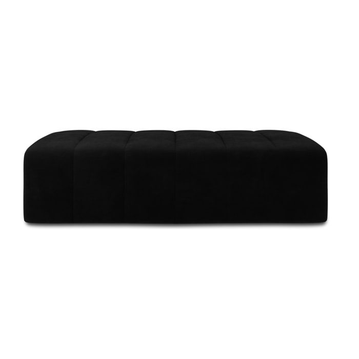 Pouf "Marcel" en velours noir