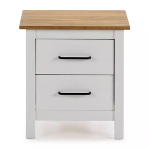 Mesita de noche Eira Blanco - Oak