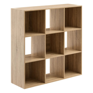 Étagère 9 cases "Mix N' Modul" effet chêne naturel