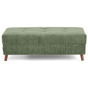 Rune - pouf en velours texturé - Vert sauge