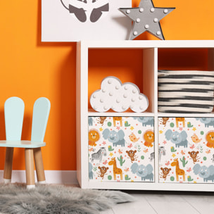 Rouleau revêtement adhésif vinyle au mètre - Sticker lavable Cuisine Meuble Armoire Porte - ANIMAUX EXOTIQUES