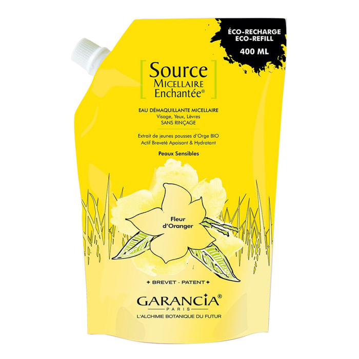 Source Micellaire Enchantée - Eau Micellaire 4 en 1 - Éco-Recharge Fleur d'Oranger