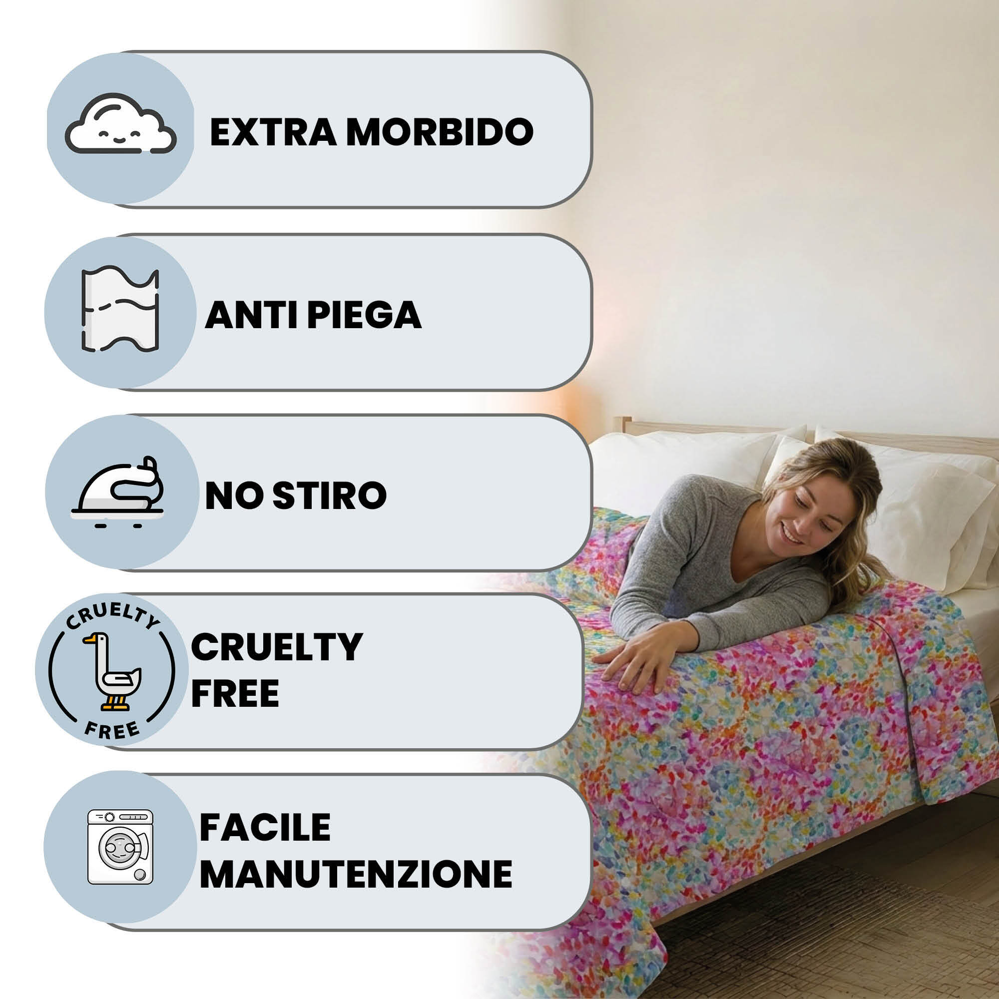TRAPUNTINO ESTIVO BASIC, 100gr - Made in Italy - MATRIMONIALE