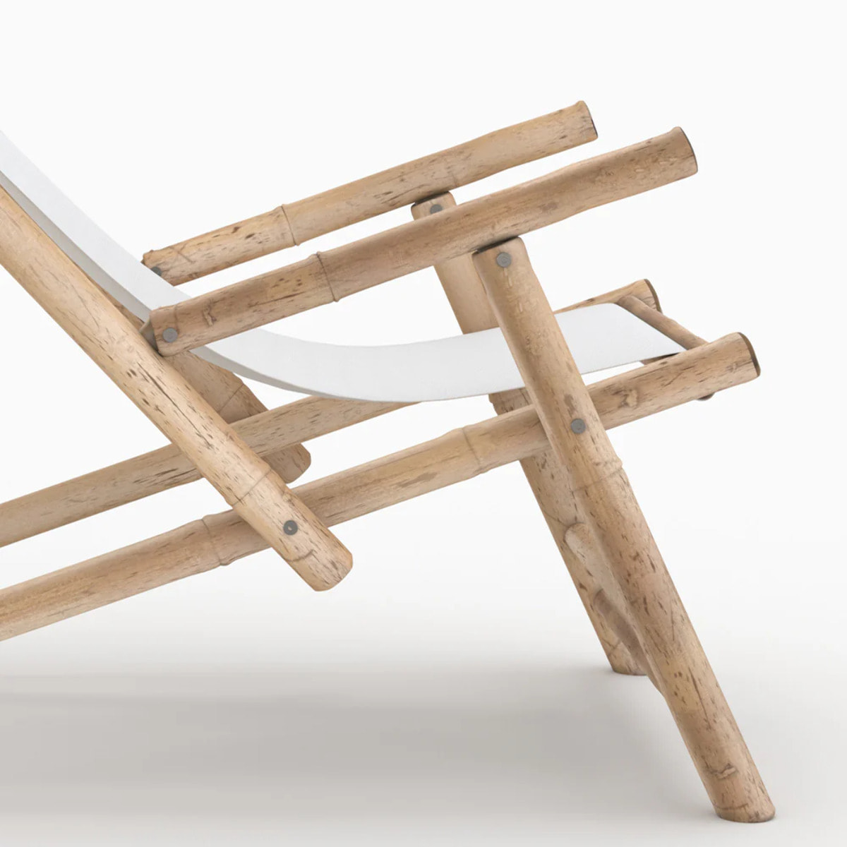 Chilienne en bambou et toile blanche - Vadella