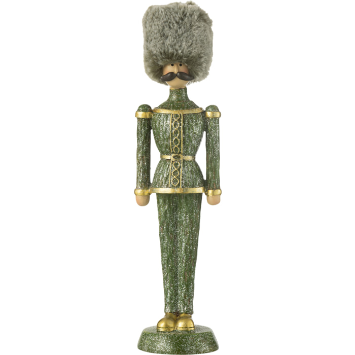 J-Line figurine Casse-Noisette Fourrure Chapeau Paillettes - polyrésine - vert - large