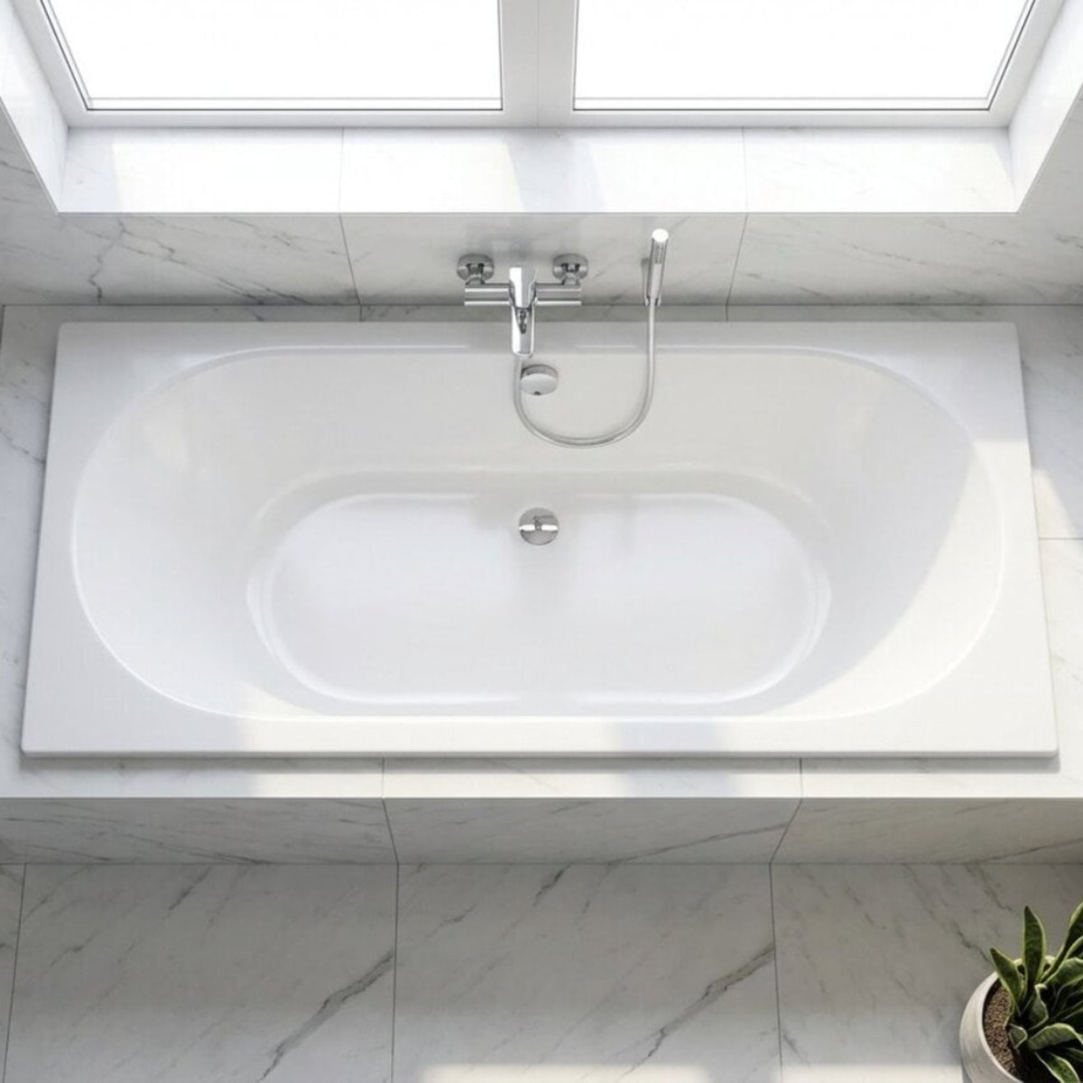 Aurum 170x80 cm baignoire rectangulaire en acrylique, orientation gauche et droite, sans pieds, blanc (SATVINF170)