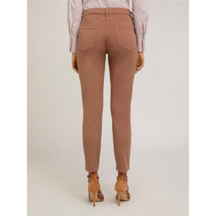 Motivi - Pantalón regular con botones metálicos. - Marrón