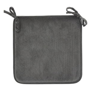 Galette de chaise Lilou gris foncé 38x38cm