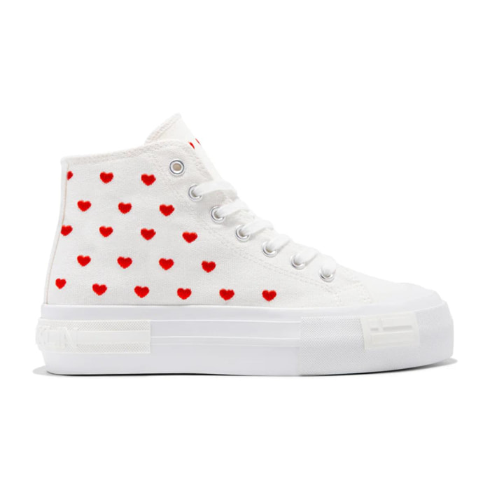 Zapatillas Altas Mujer One Way High From Heart Blanco D.Franklin