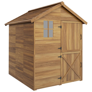 Abri de jardin surface 2,88 m² dim. 1,97L x 1,8l x 2,2H m cabanon porte fenêtre plancher inclus bois pré-huilé