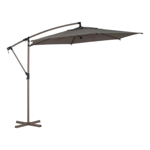 Parasol déporté rond Manoa 3m café