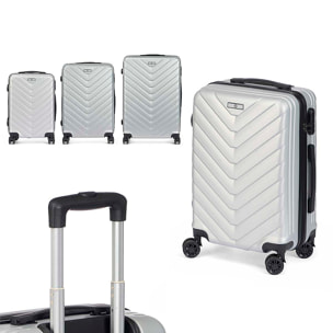 Set di 3 valigie trolley in ABS, leggere e resistenti. Progettazione di bilance.