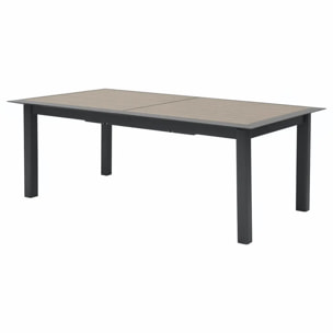 Table de jardin extensible Allure Effet bois muscade & Graphite