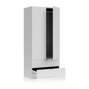 Armario Lark 2 Puertas 2 Cajones Blanco