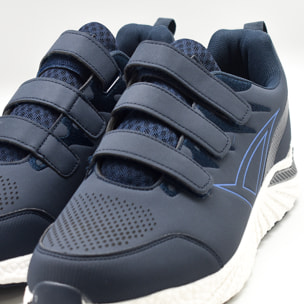 Scarpa sportiva con strappi SGLOBO blu bianco