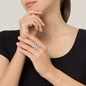 Anilllo panal en plata 10µ redondo