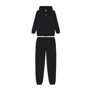 Tuta Junior full-zip con cappuccio e tasche a marsupio