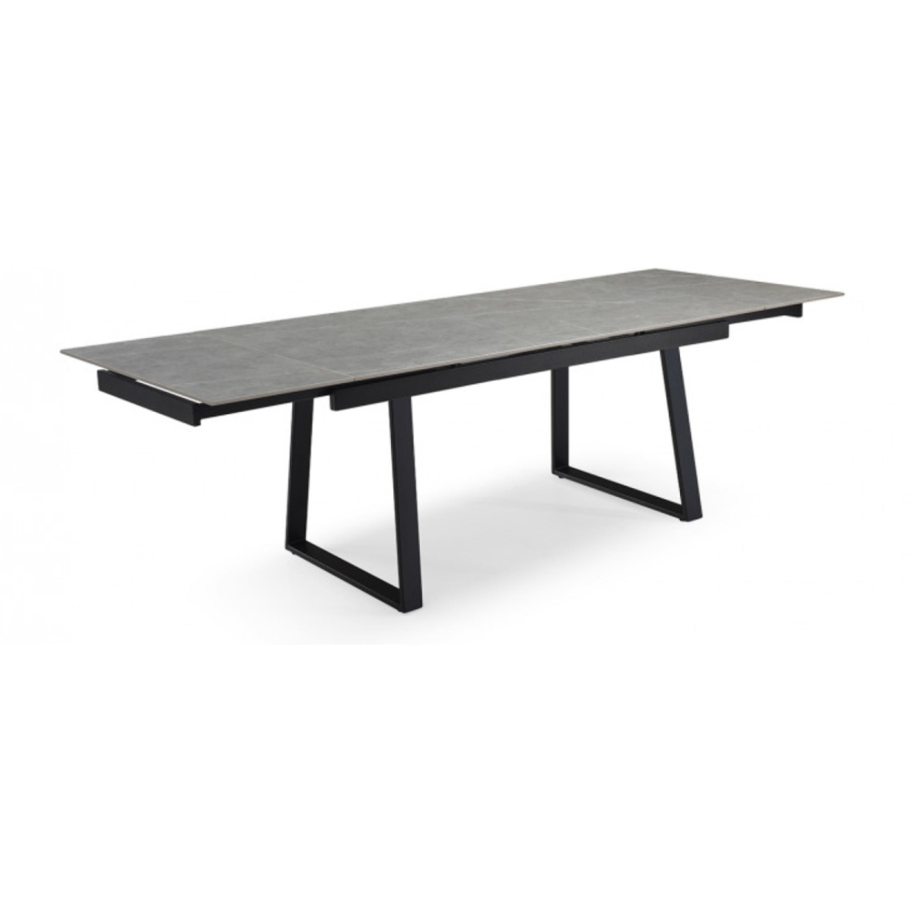 Table extensible en céramique marbre grey L160/240cm - 9 piètements - UNIK