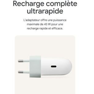 Chargeur GOOGLE USB-C 45W Blanc