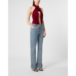 PHILIPP PLEIN Vaqueros de corte recto ROSES