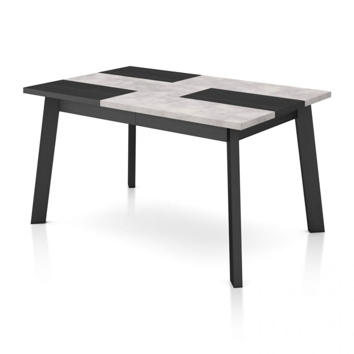 Mesa de comedor Naira 140 Negro Cemento Negro