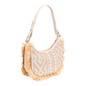 Biscubio Bolso de hombro Mujer. Fabricado en tela y piel sintética PU.