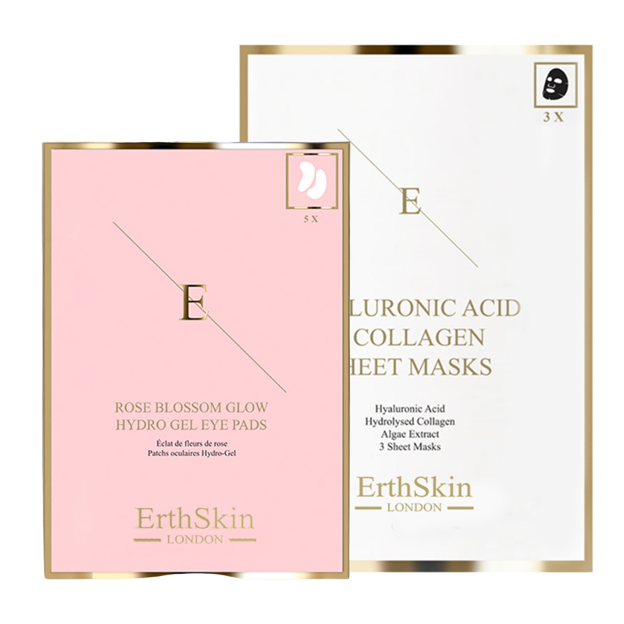 Mascarilla de ácido hialurónico y colágeno + almohadillas para ojos