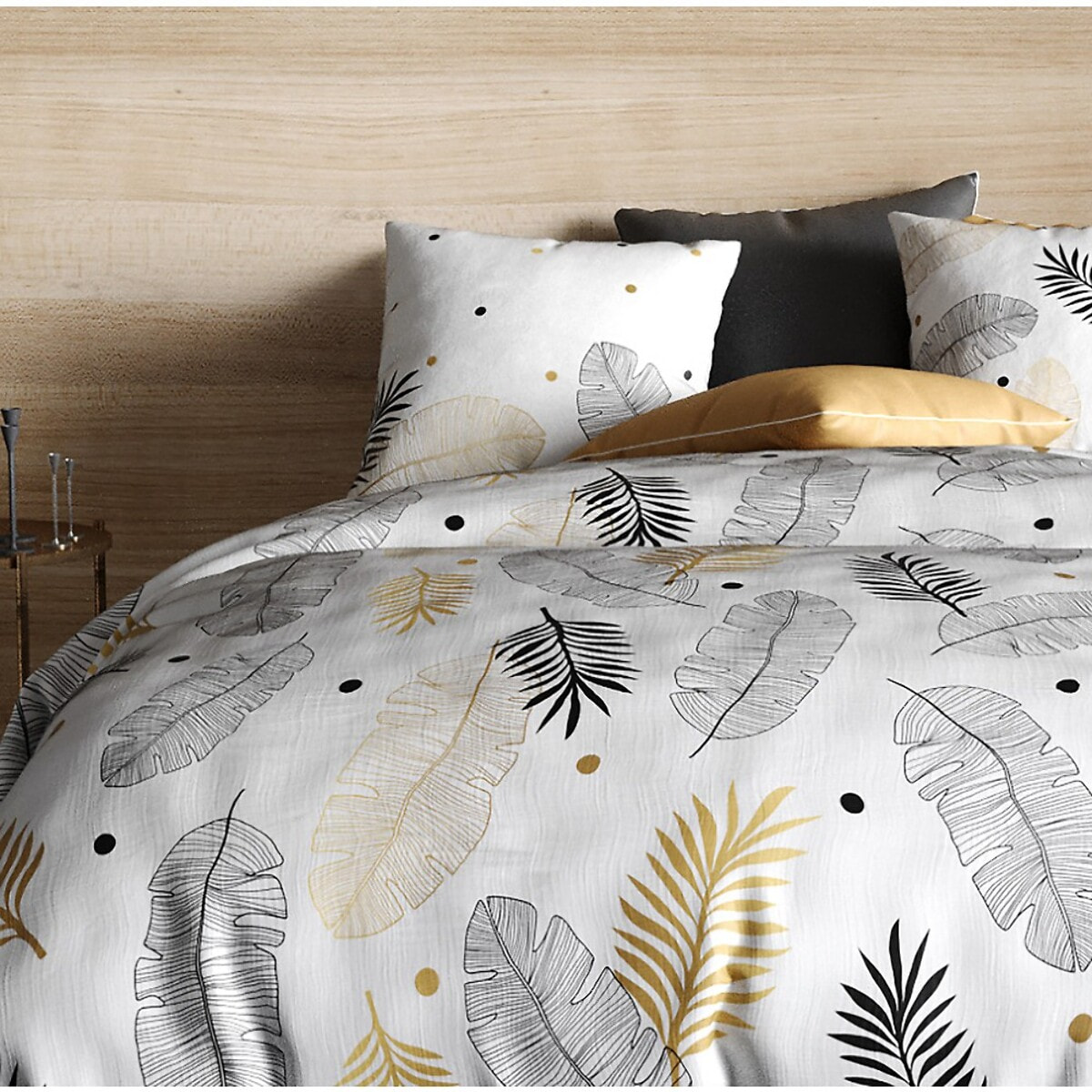 Parure De Drap 3pcs avec Drap Housse 90x190cm 100% Coton 57fils Envole