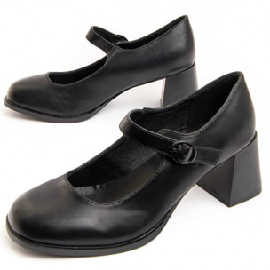 Zapato De Tacón - Negro - Altura: 6 Cm